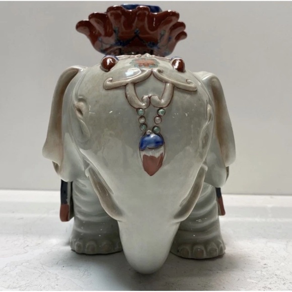 Antique Edo/Meiji Period 18/19c Japanese Porcelain Elephant Kakiemon Style - Picture 2 of 14